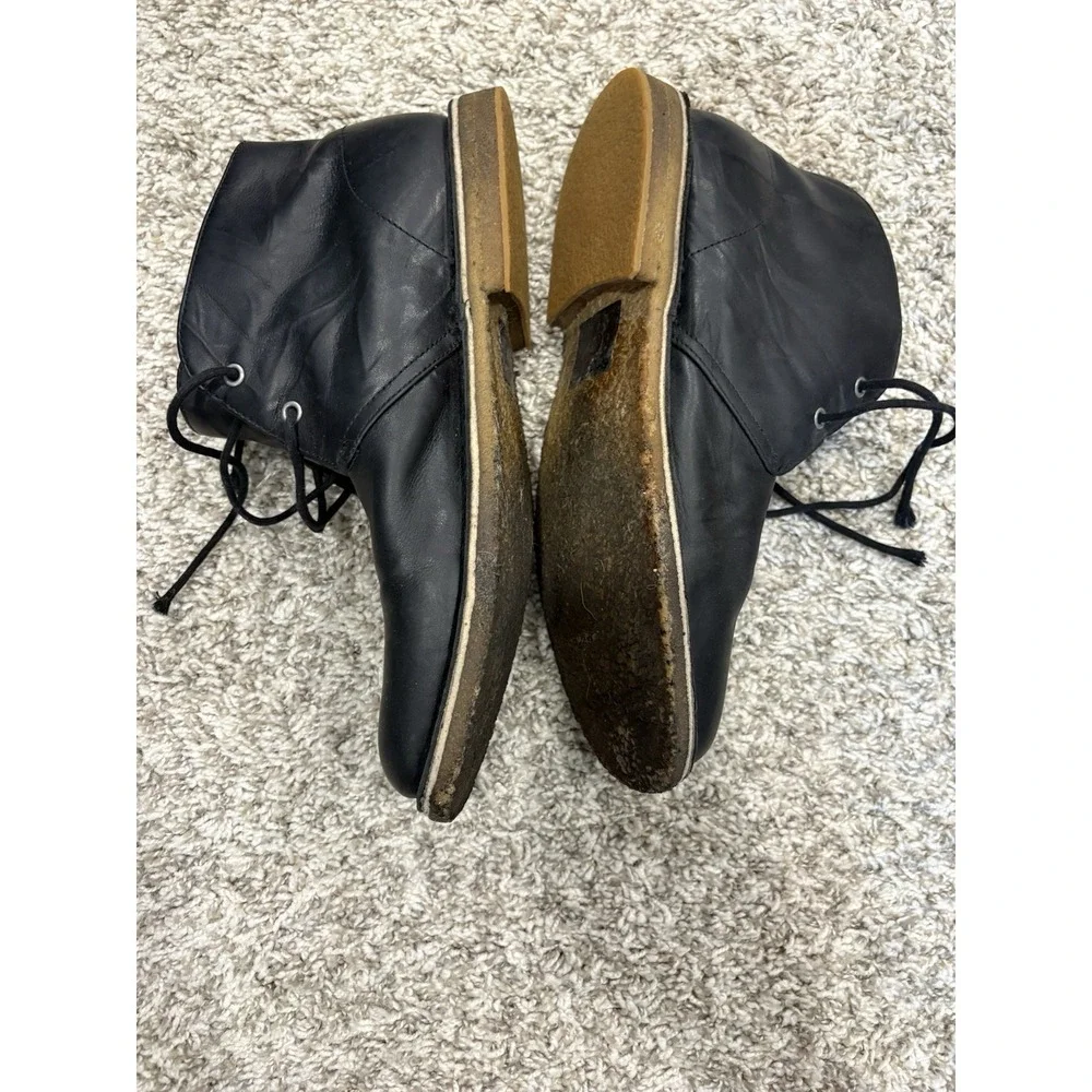 UGG Leighton Men's Black Leather Chukka Boots Size 10 3275 Shoes READ